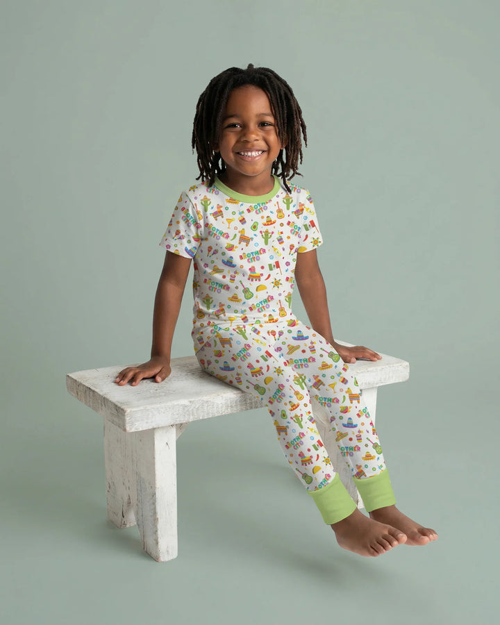 Zweiteiliges, kurzärmliges Pyjama-Set mit Marienkäfern