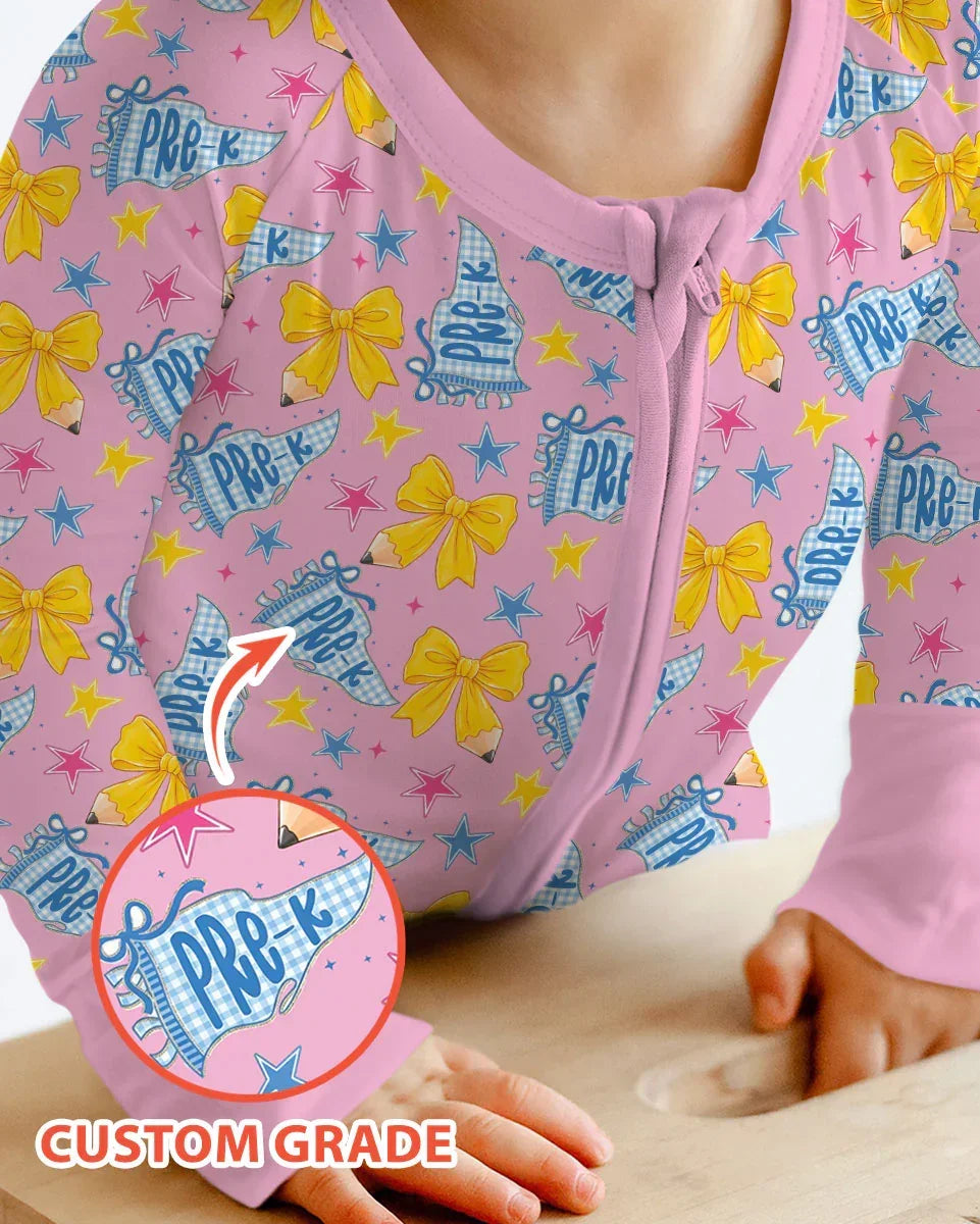 Pencil Bow Back To School Bamboo Convertible Zippy