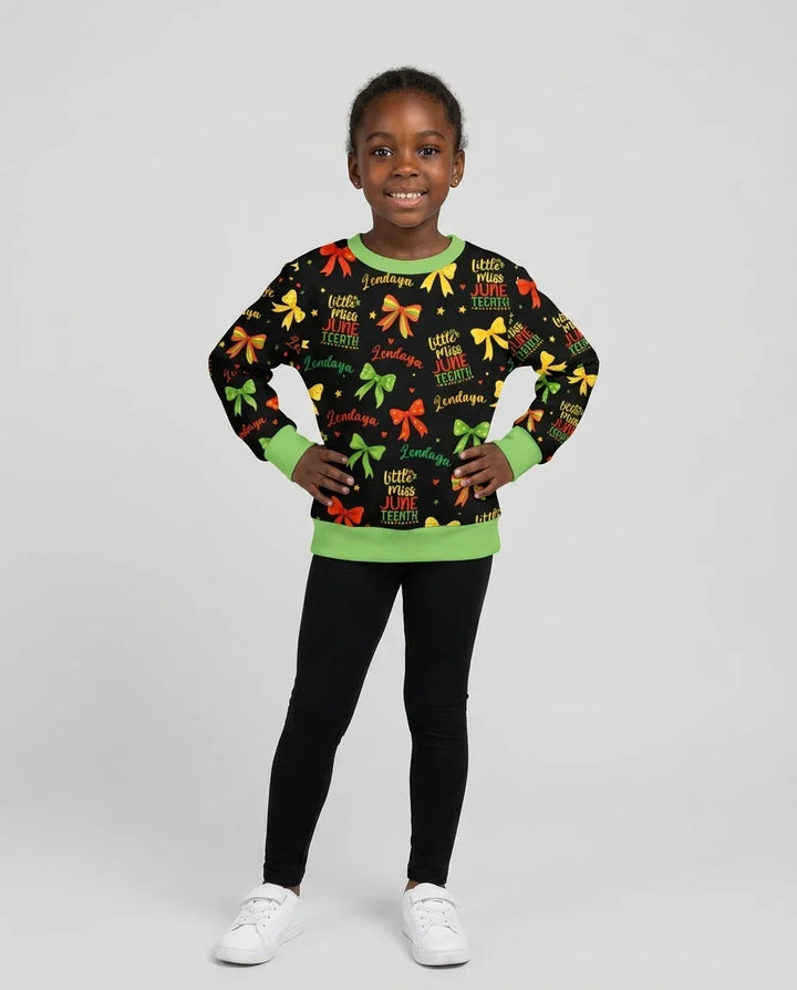 Little Miss Juneteenth Bamboo Crewneck Sweatshirt