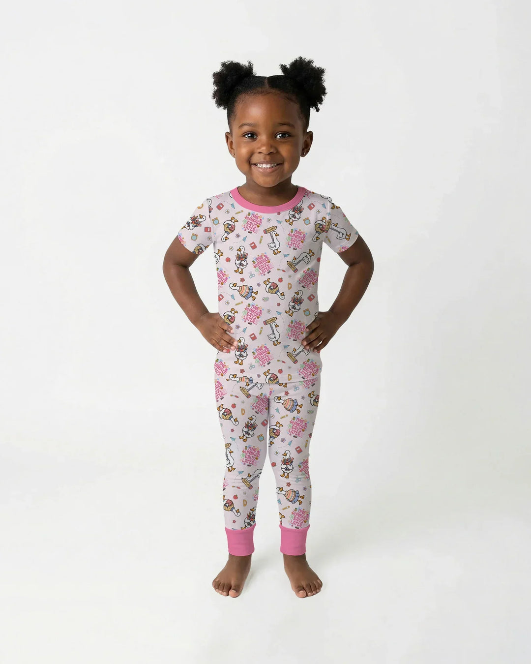 One Hundred Days Later Silly Goose Two Piece Short Sleeve Pajama Set