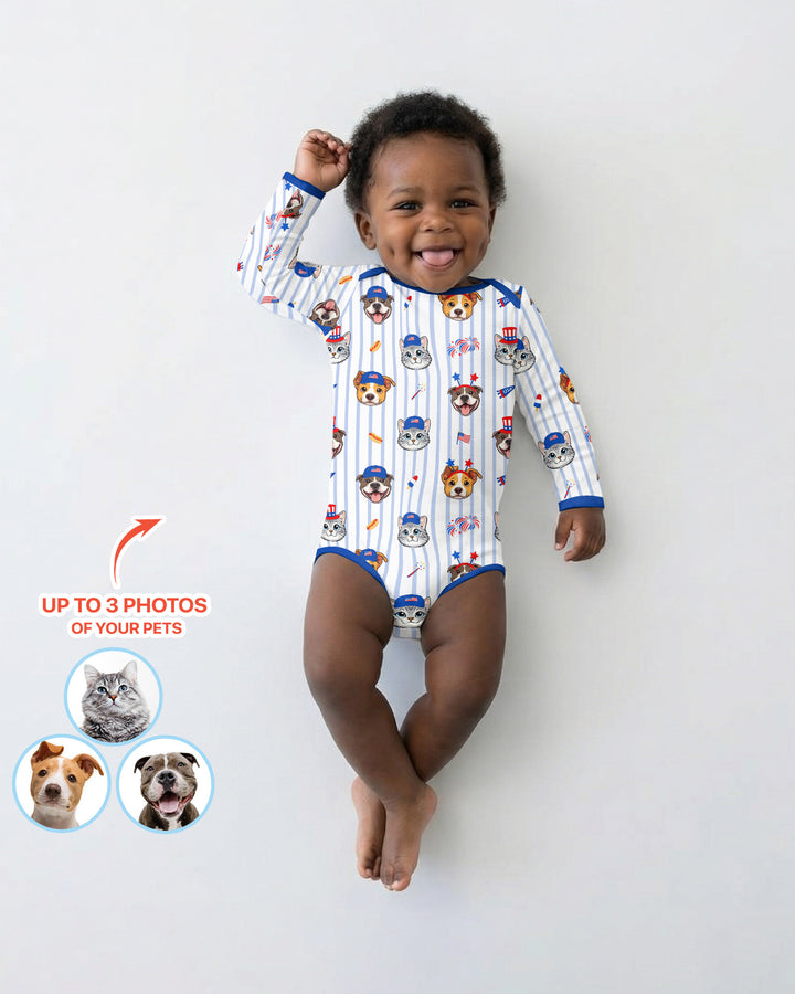 Gerippte Babykleidung mit individuellem Foto - Weich &amp; Skizzenhaft
