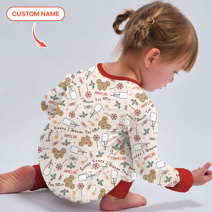 Custom Name Sorry Santa I Drank The Milk Convertible Zippy