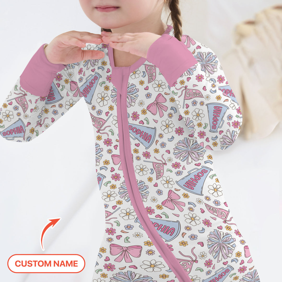 Custom Name Pastel Cheerleader Convertible Zippy