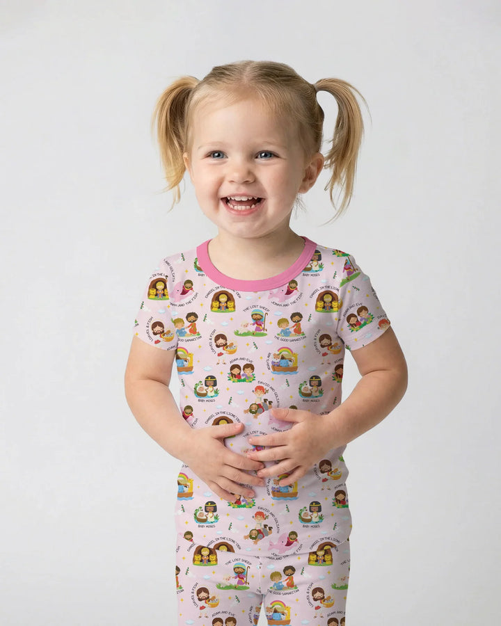 Bible Stories Two Piece Short Sleeve Pajama Set
