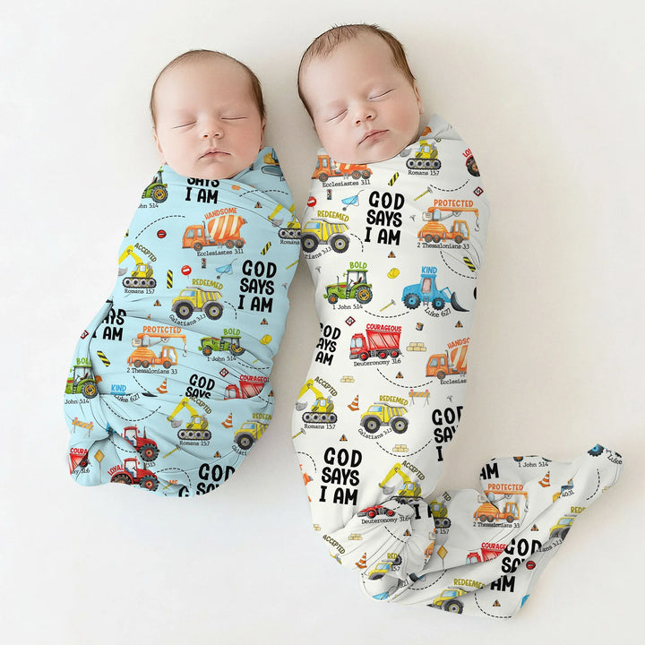 God Says I Am Swaddle Blanket