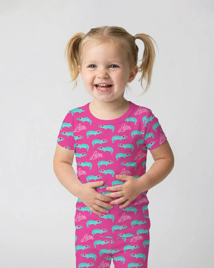 Zweiteiliges, kurzärmliges Pyjama-Set mit Marienkäfern