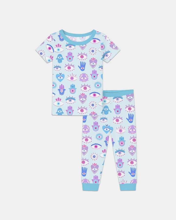 Zweiteiliges, kurzärmliges Pyjama-Set mit Marienkäfern
