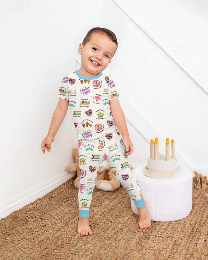 Zweiteiliges, kurzärmliges Pyjama-Set mit Marienkäfern