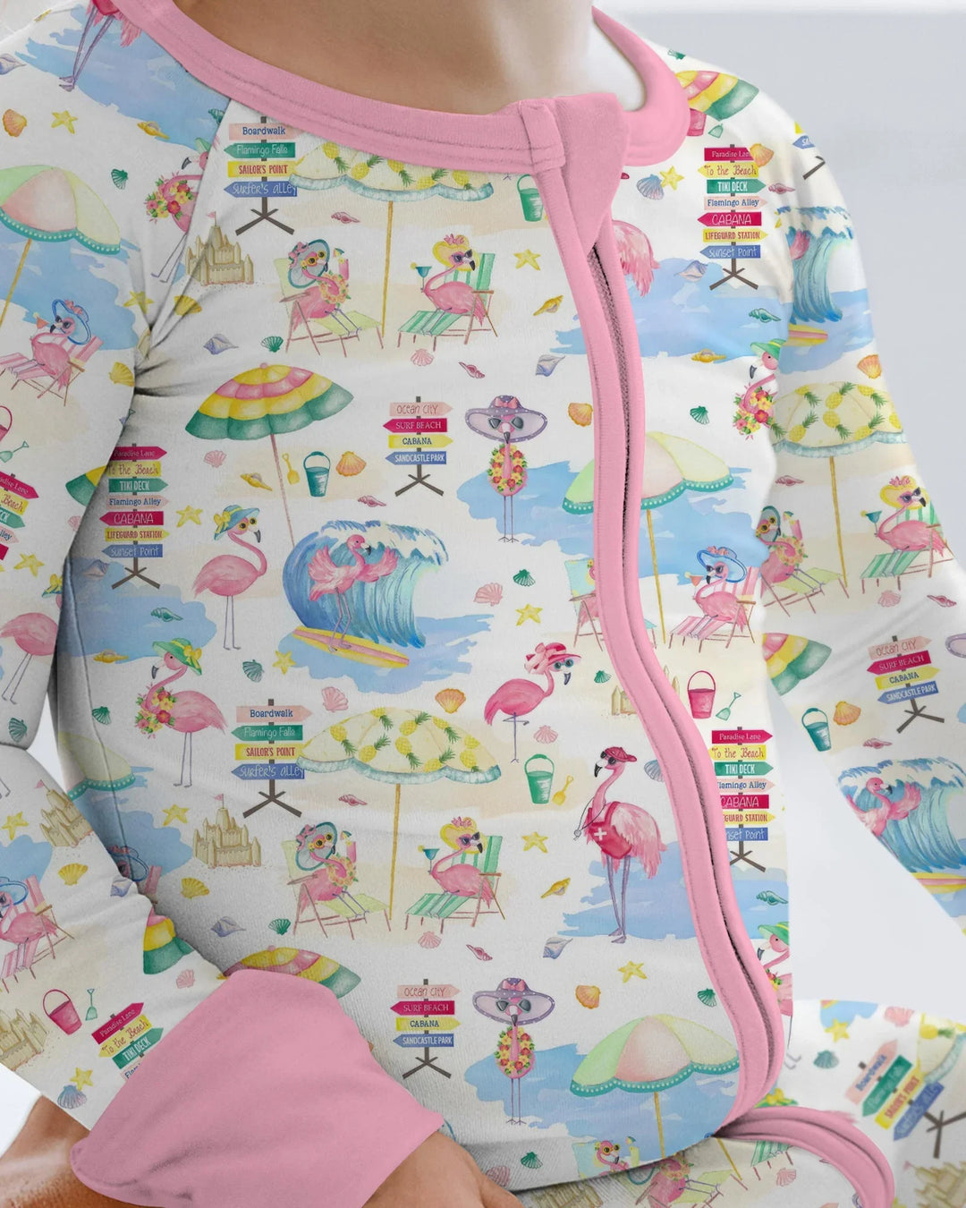 Flamingo Beach Family Matching Bamboo Convertible Zippy
