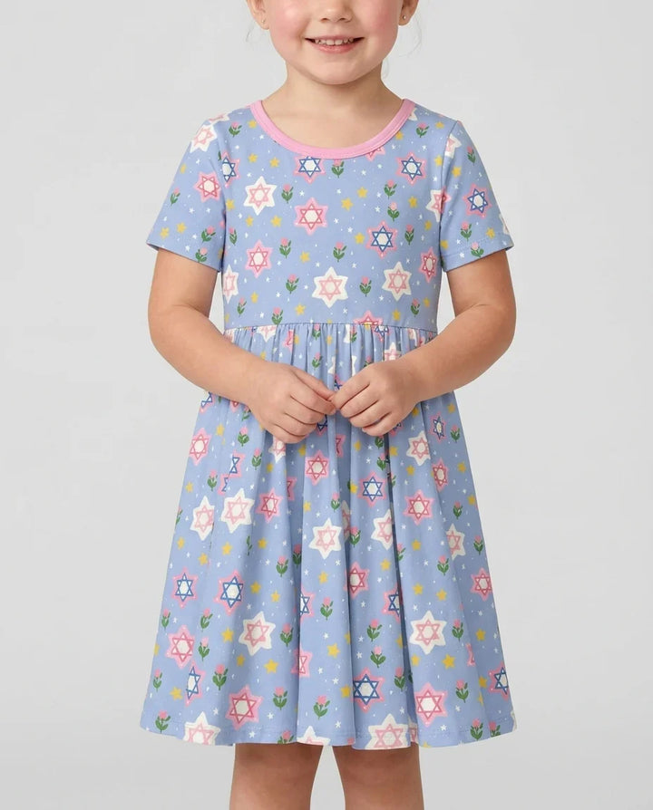 Starry Bloom Blessings Family Matching Bamboo Twirl Dress