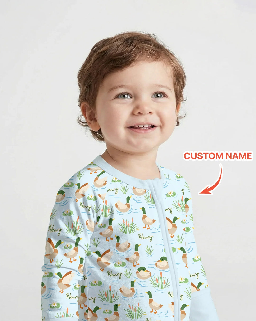 Personalized Mallard Duck Bamboo Convertible Zippy
