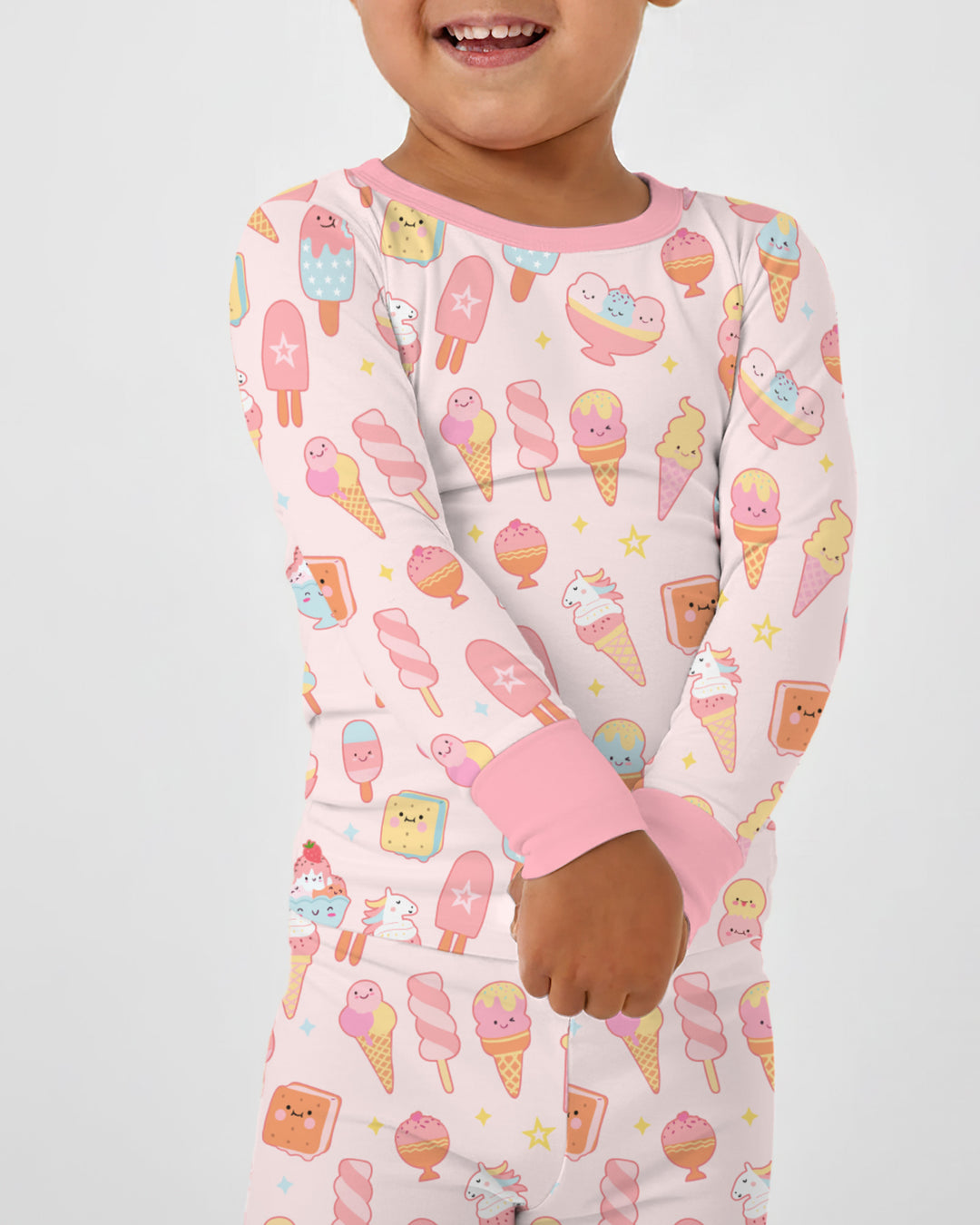 American Ice cream Two Piece Long Sleeve Pajama Set