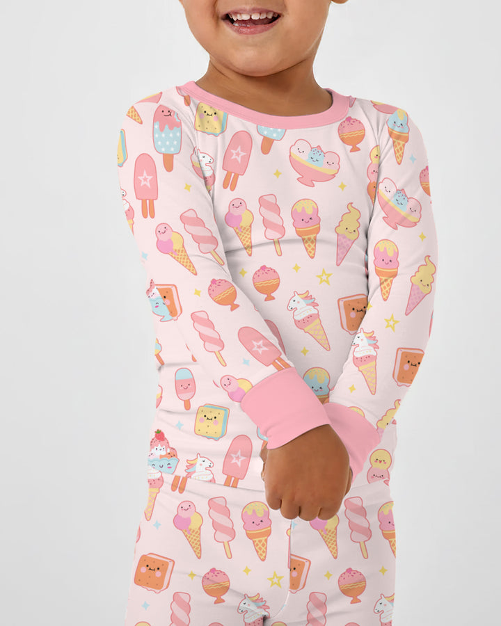American Ice cream Two Piece Long Sleeve Pajama Set