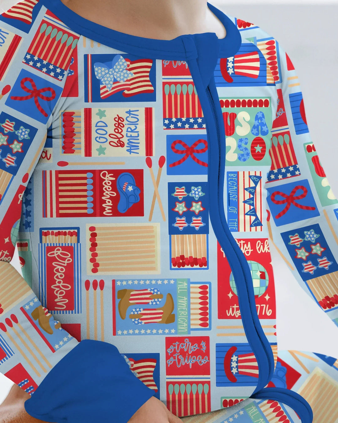 Patriotic Matchbox Family Matching Bamboo Convertible Zippy