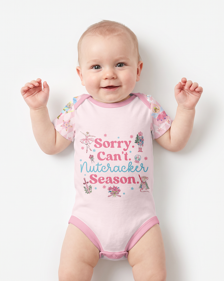 Sorry Can't Nutcracker Season Ballet Christmas Bamboo Bodysuit