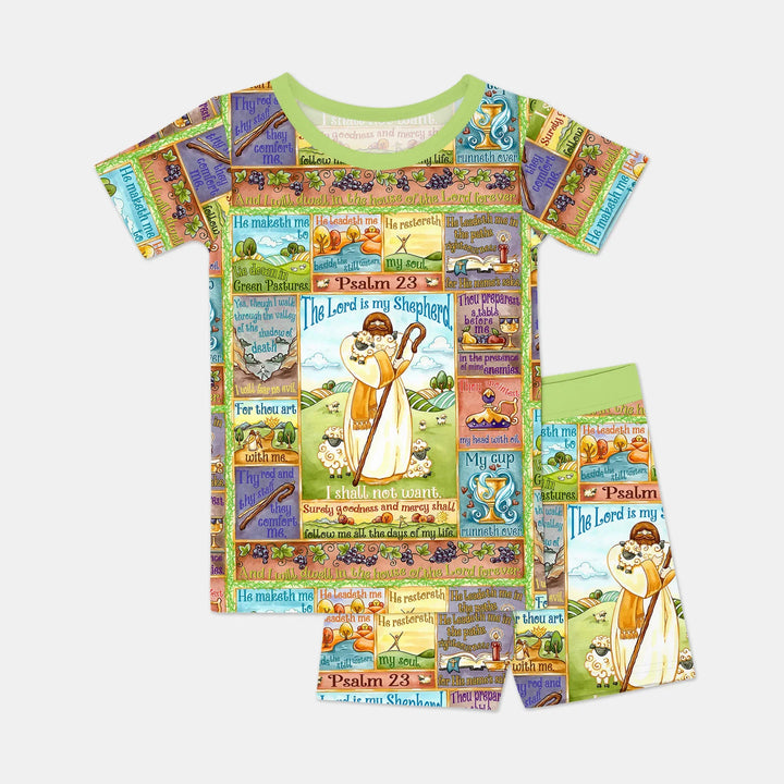 Template Zweiteiliges Pyjama-Set mit kurzen Ärmeln und Shorts