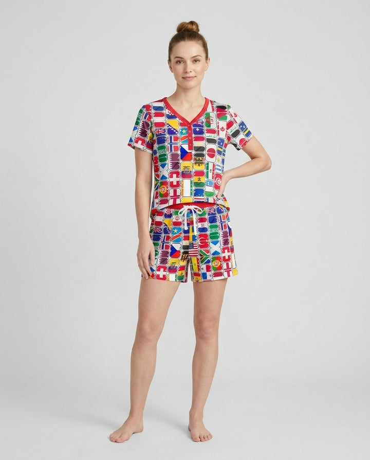 We Are 26 Family Matching Bamboo Women Short Sleeve Short Pajama Set