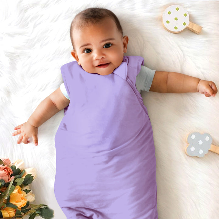Pastellviolette Baby Schlafsack Bambus - zart und beruhigend