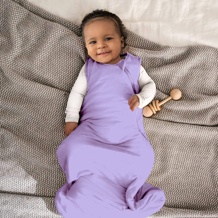Pastellviolette Baby Schlafsack Bambus - zart und beruhigend