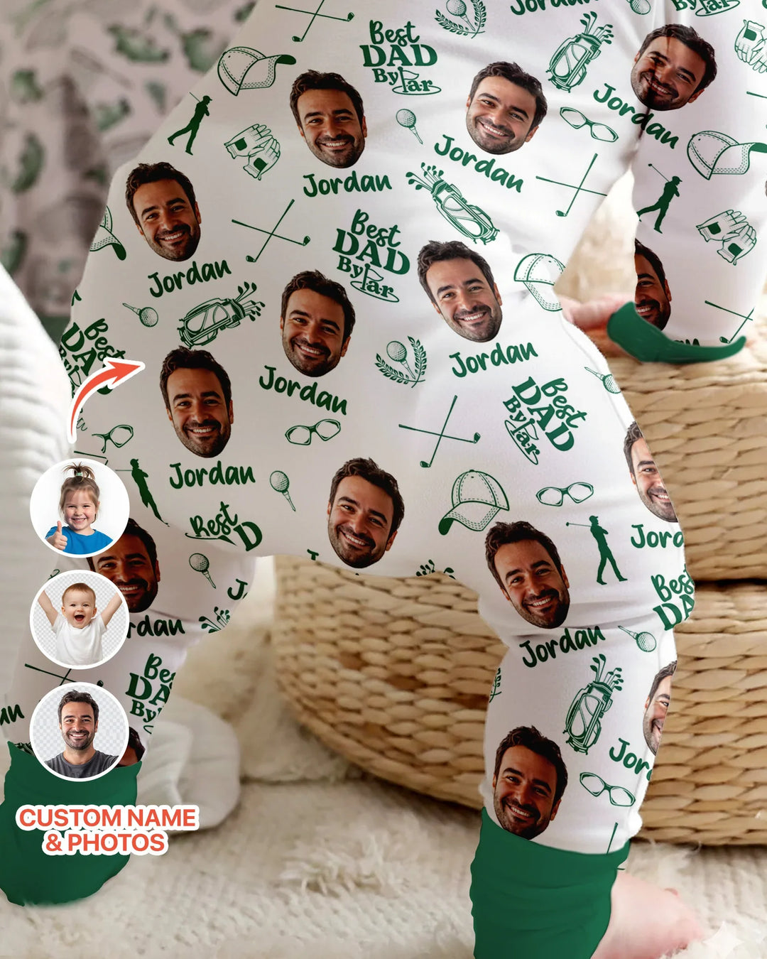 Custom Photo Best Dad By Par Bamboo Convertible Zippy
