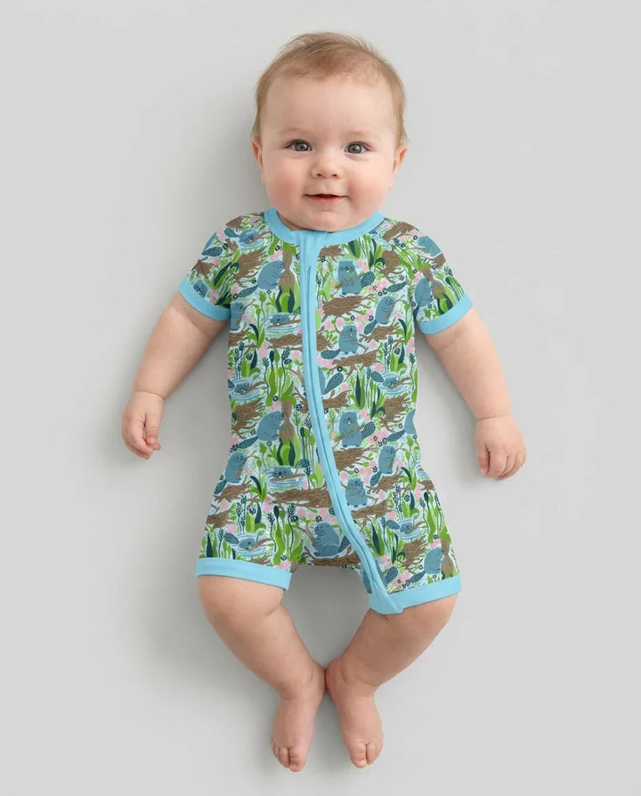 Little Dam Builders Shorty con cremallera de bambú