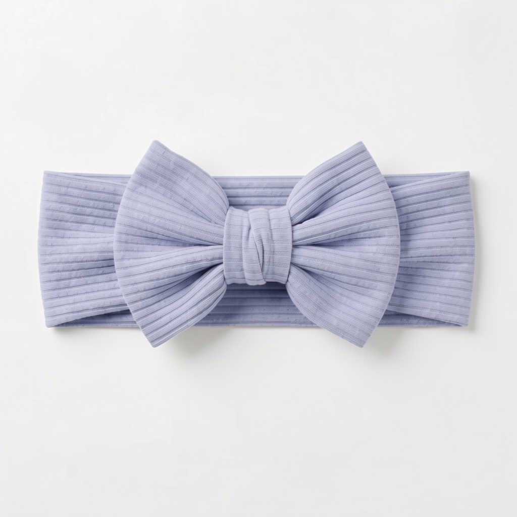 Ribbed Bamboo Luxe Bow Headband