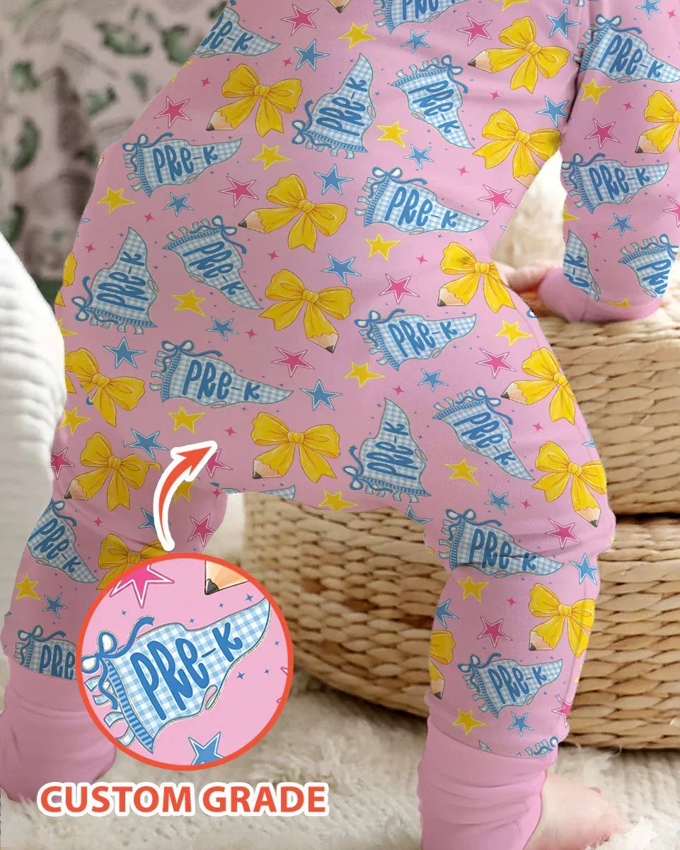 Pencil Bow Back To School Bamboo Convertible Zippy