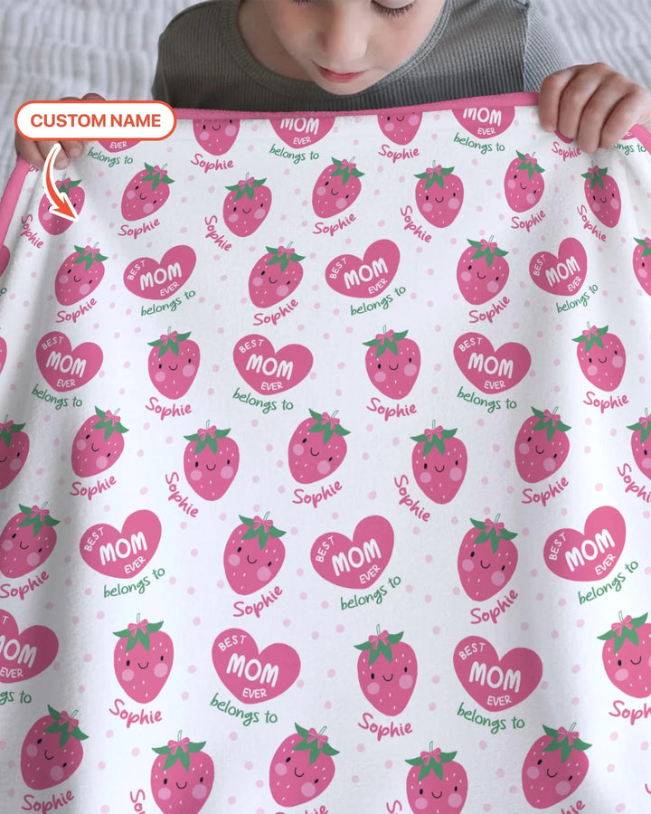 Custom Name Best Mom Ever Belongs to Bamboo Blanket