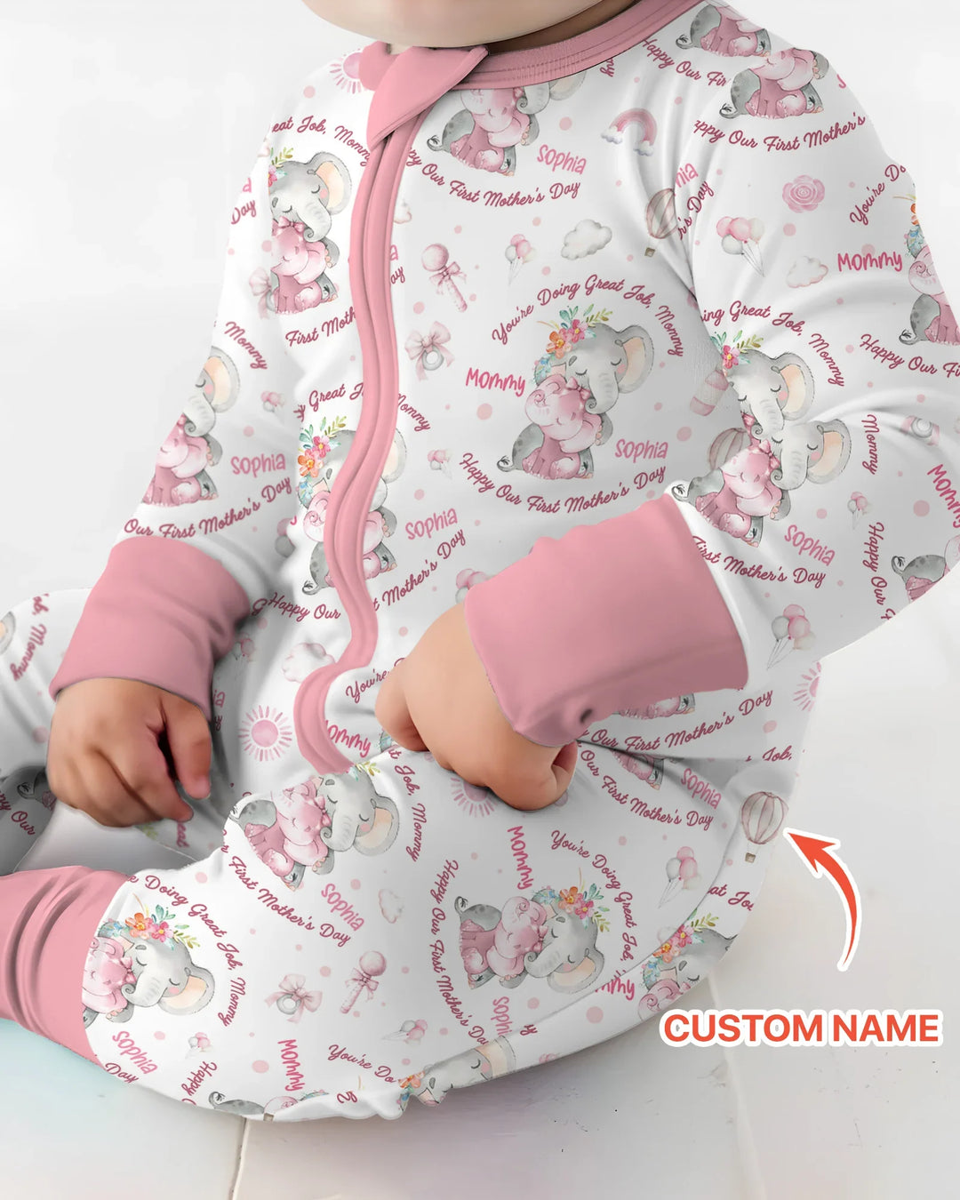 Gerippte Babykleidung mit individuellem Foto - Weich &amp; Skizzenhaft