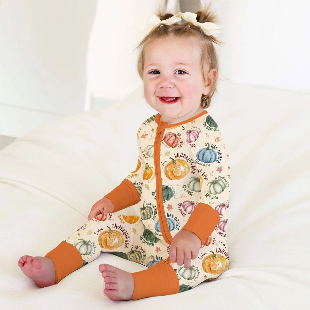 Christian Thanksgiving Convertible Zippy , Christian Thanksgiving Convertible Zippy - 0-3M / Chocolate Brown