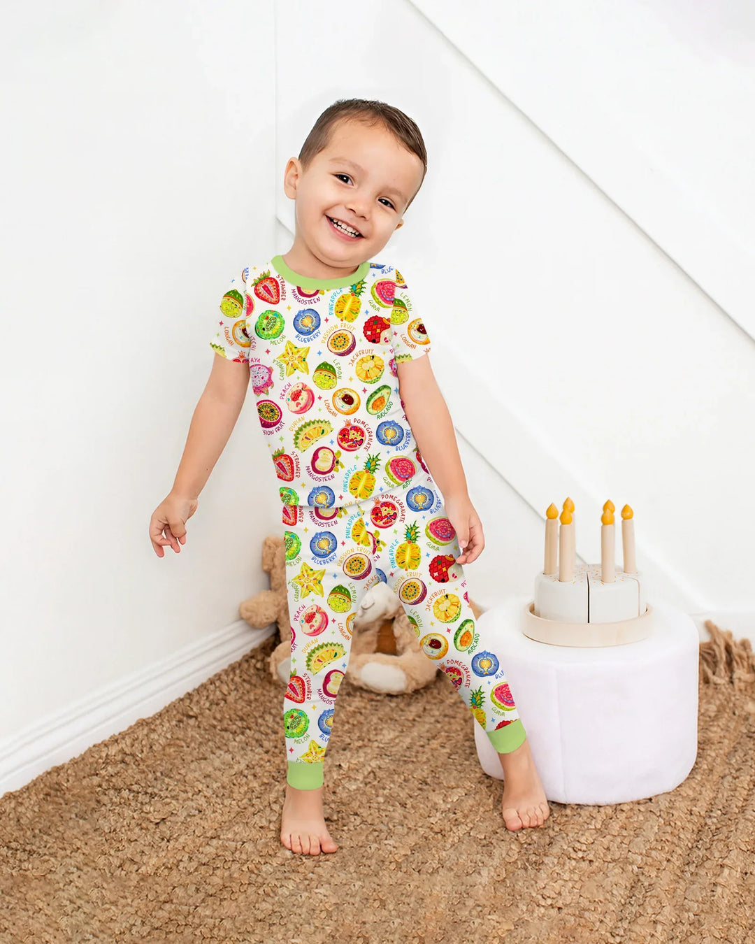 Conjunto de pijama de dos piezas de bambú Juicy World de manga corta