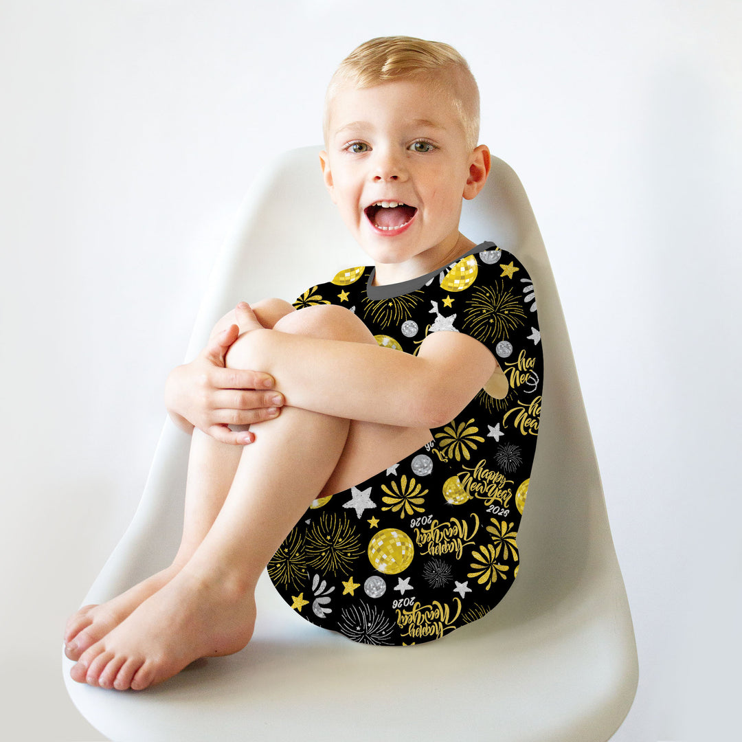 New Year's Eve Celebration Two Piece Short Sleeve Shorts Pajama Set