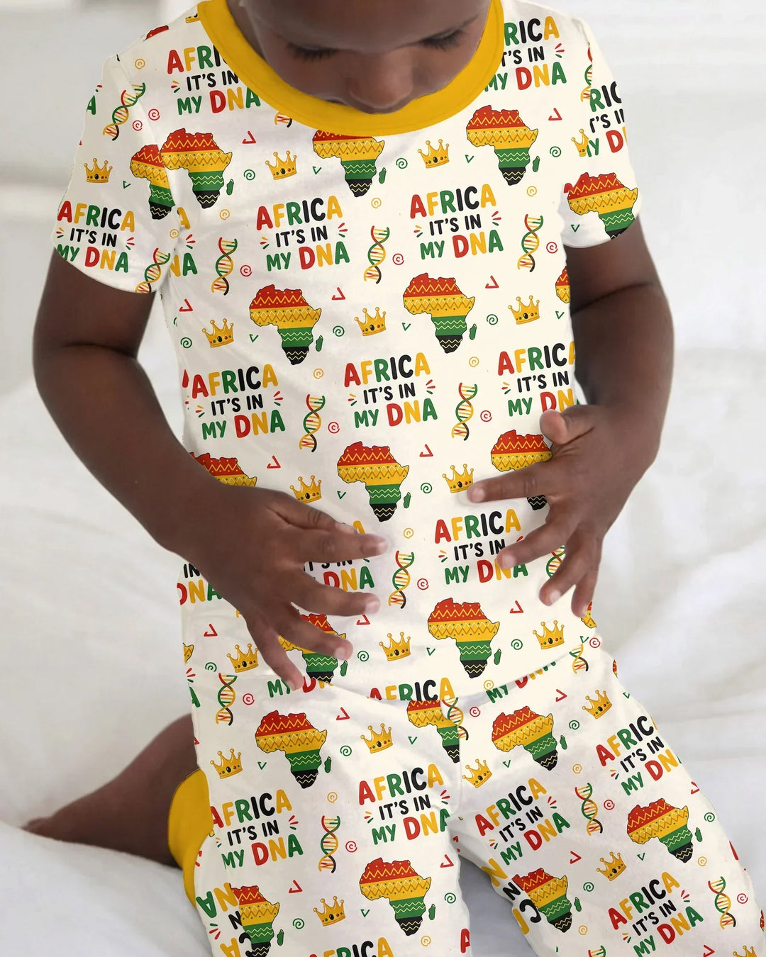 Africa It's In My DNA Bamboo Two Piece Short Sleeve Pajama Set