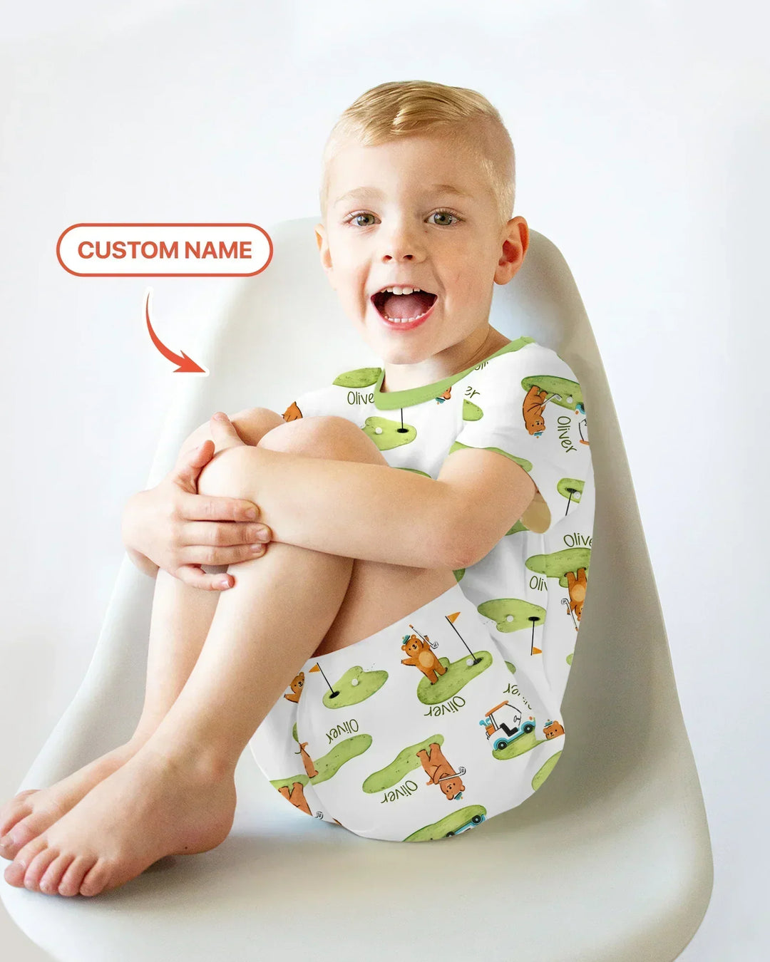 Zweiteiliges Pyjama-Set mit kurzen Ärmeln und Shorts im Sommer-Design
