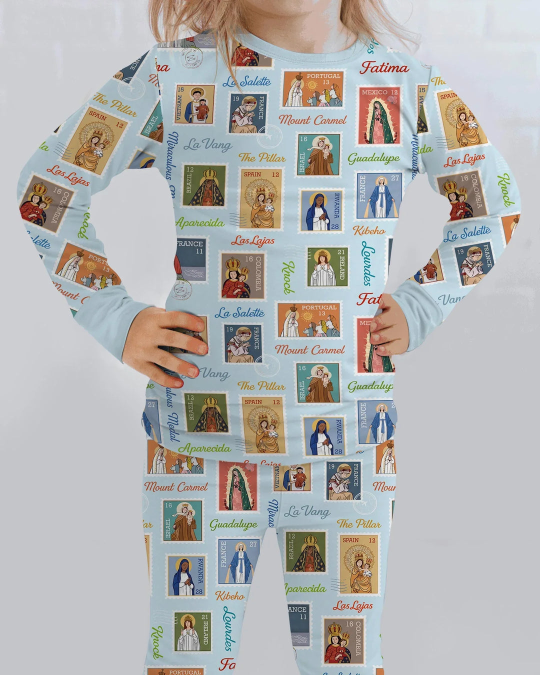 Our Lady, Around the World Bamboo Two Piece Long Sleeve Pajama Set