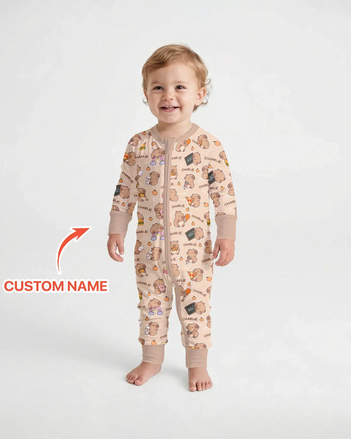 Gerippte Babykleidung mit individuellem Foto - Weich &amp; Skizzenhaft
