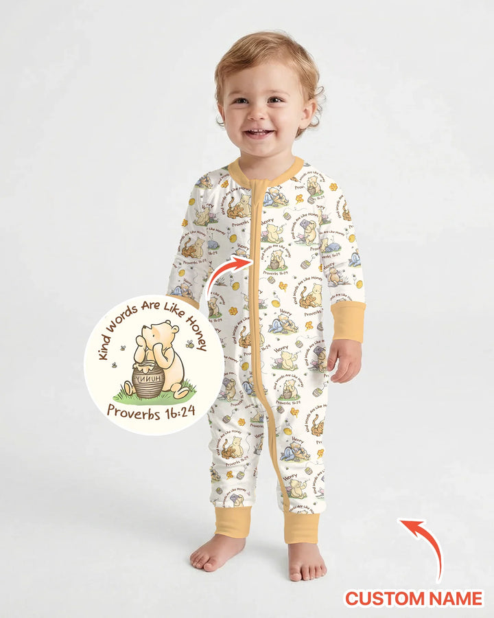 Kind Words Are Like Honey Custom Name Bamboo Convertible Zippy