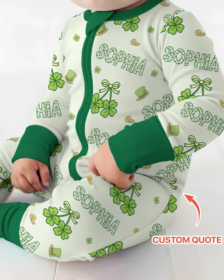 Custom Name Lucky Little Shamrock Convertible Zippy