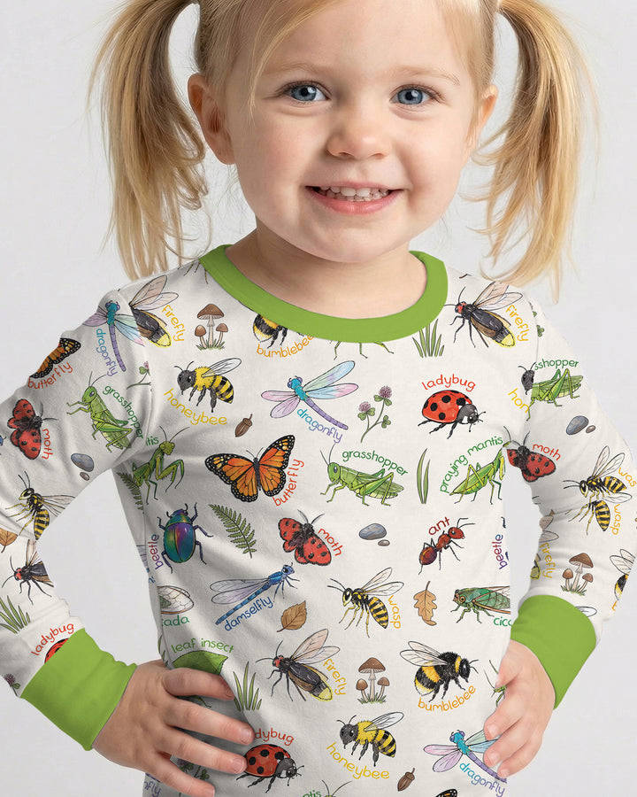 Bug Learning Bamboo Two Piece Long Sleeve Pajama Set