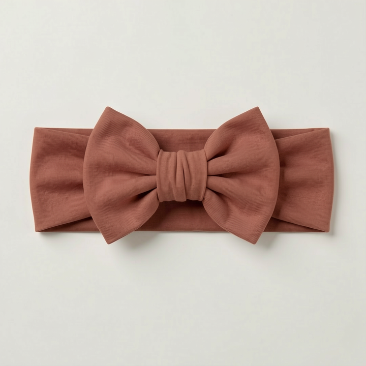 Solid Color Bamboo Luxe Bow Headband