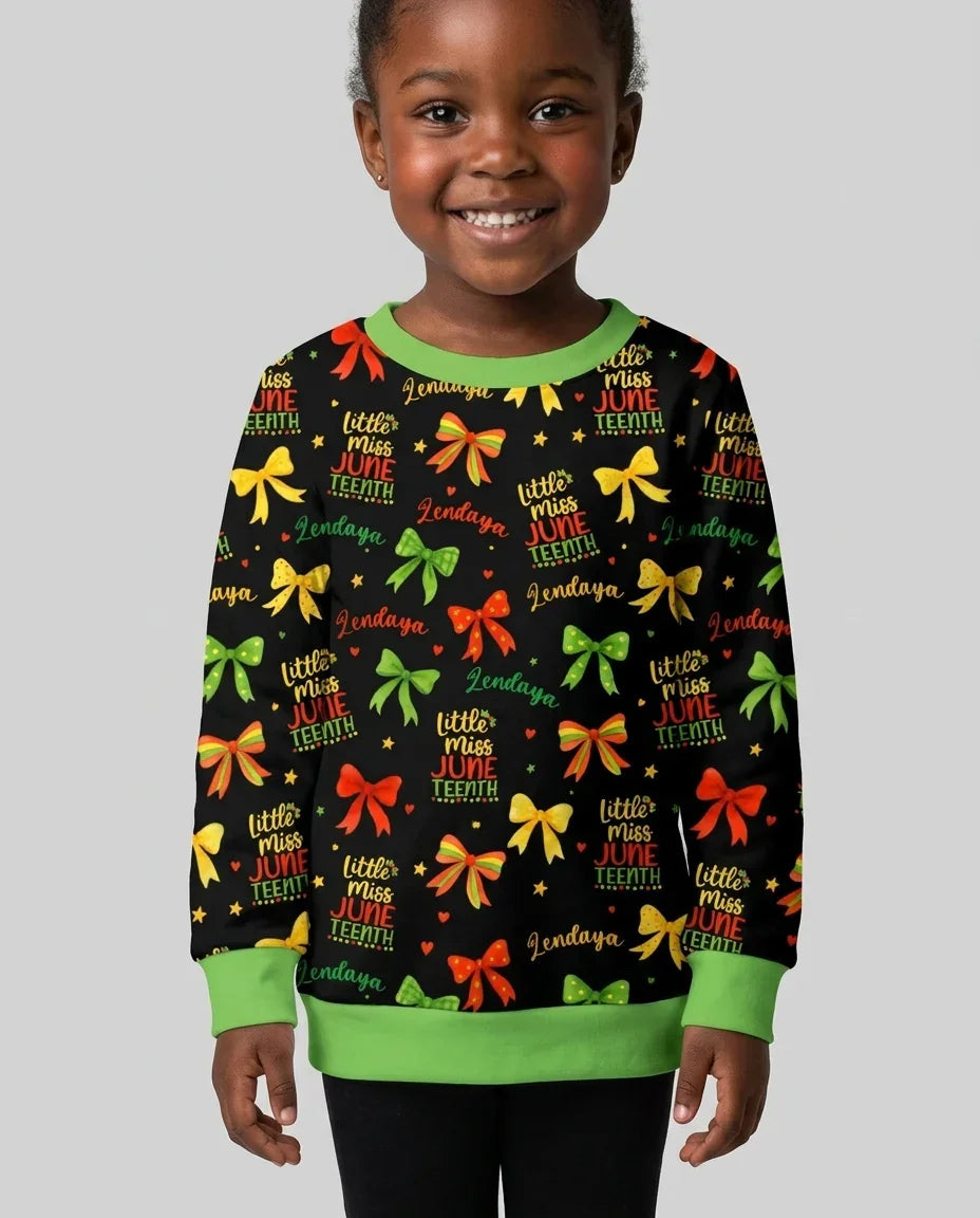 Little Miss Juneteenth Bamboo Crewneck Sweatshirt