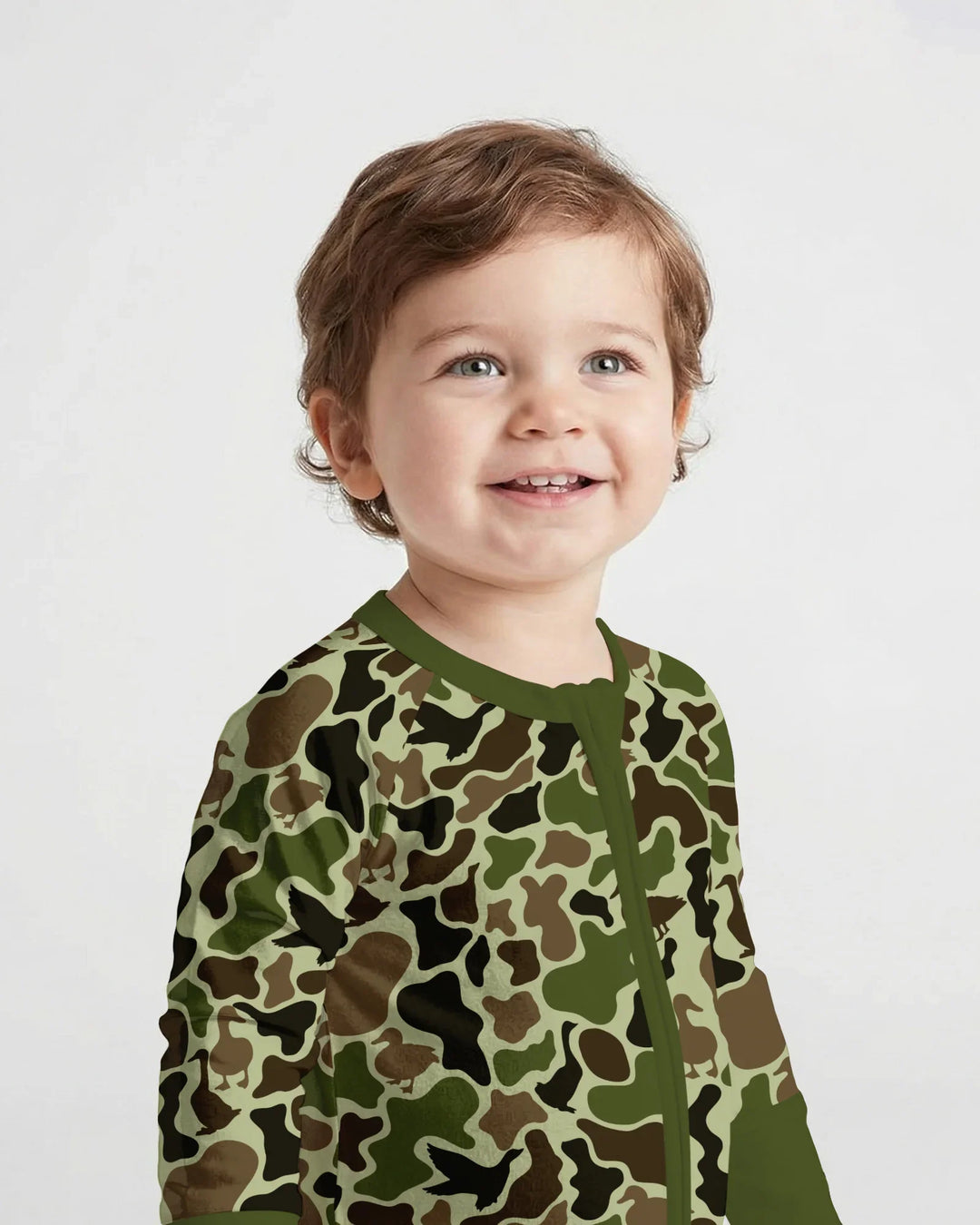Mallard Duck Hunting Camouflage Bamboo Convertible Zippy