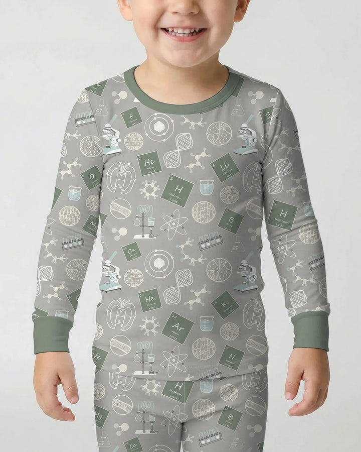 A Moment Of Science Bamboo Two Piece Long Sleeve Pajama Set