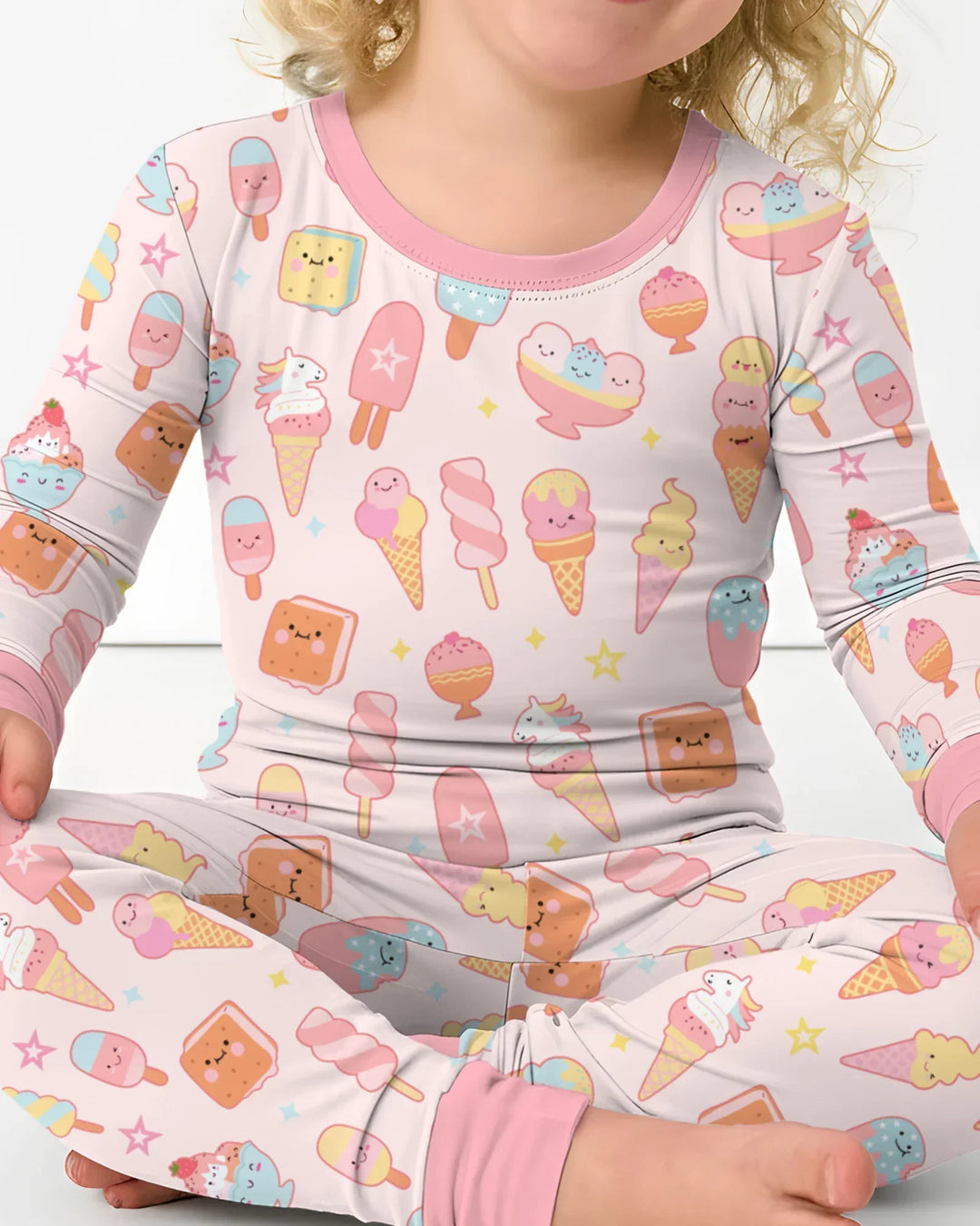 American Ice cream Two Piece Long Sleeve Pajama Set