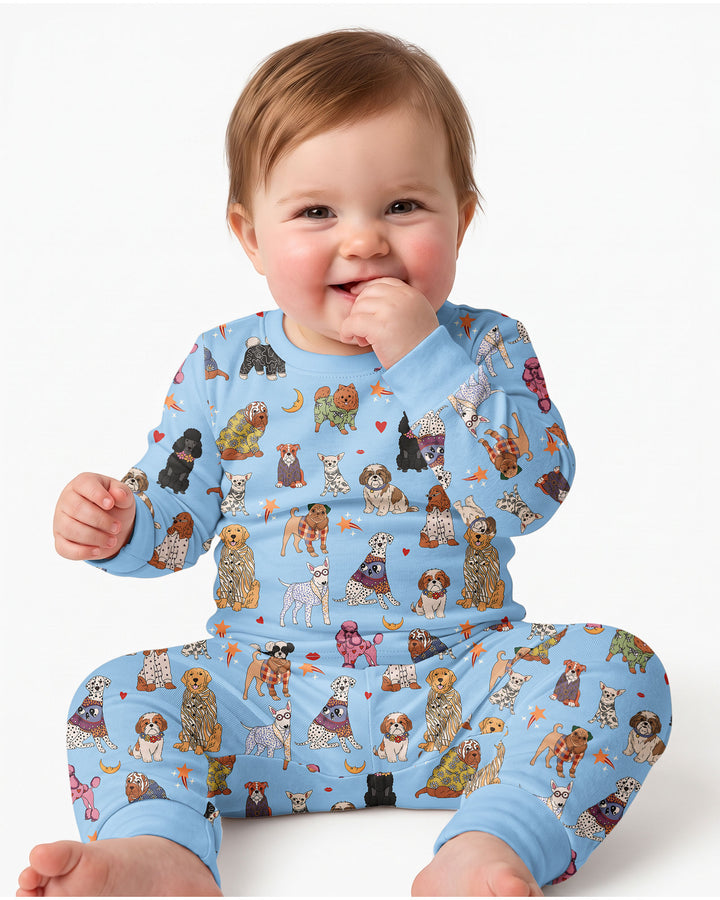 Paws In Pajamas Bamboo Two Piece Long Sleeve Pajama Set
