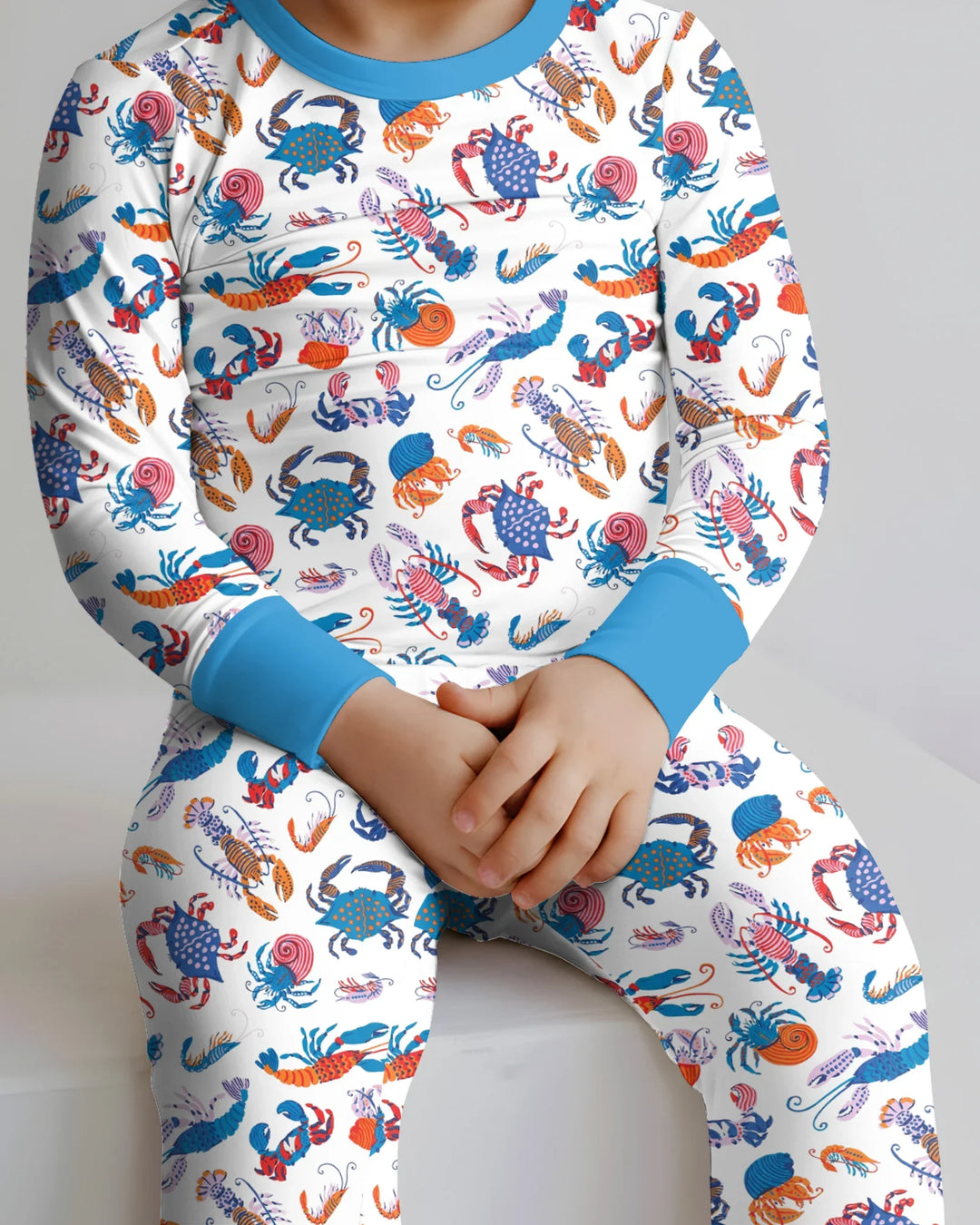 Crustacean Nation Family Matching Bamboo Two Piece Long Sleeve Pajama Set