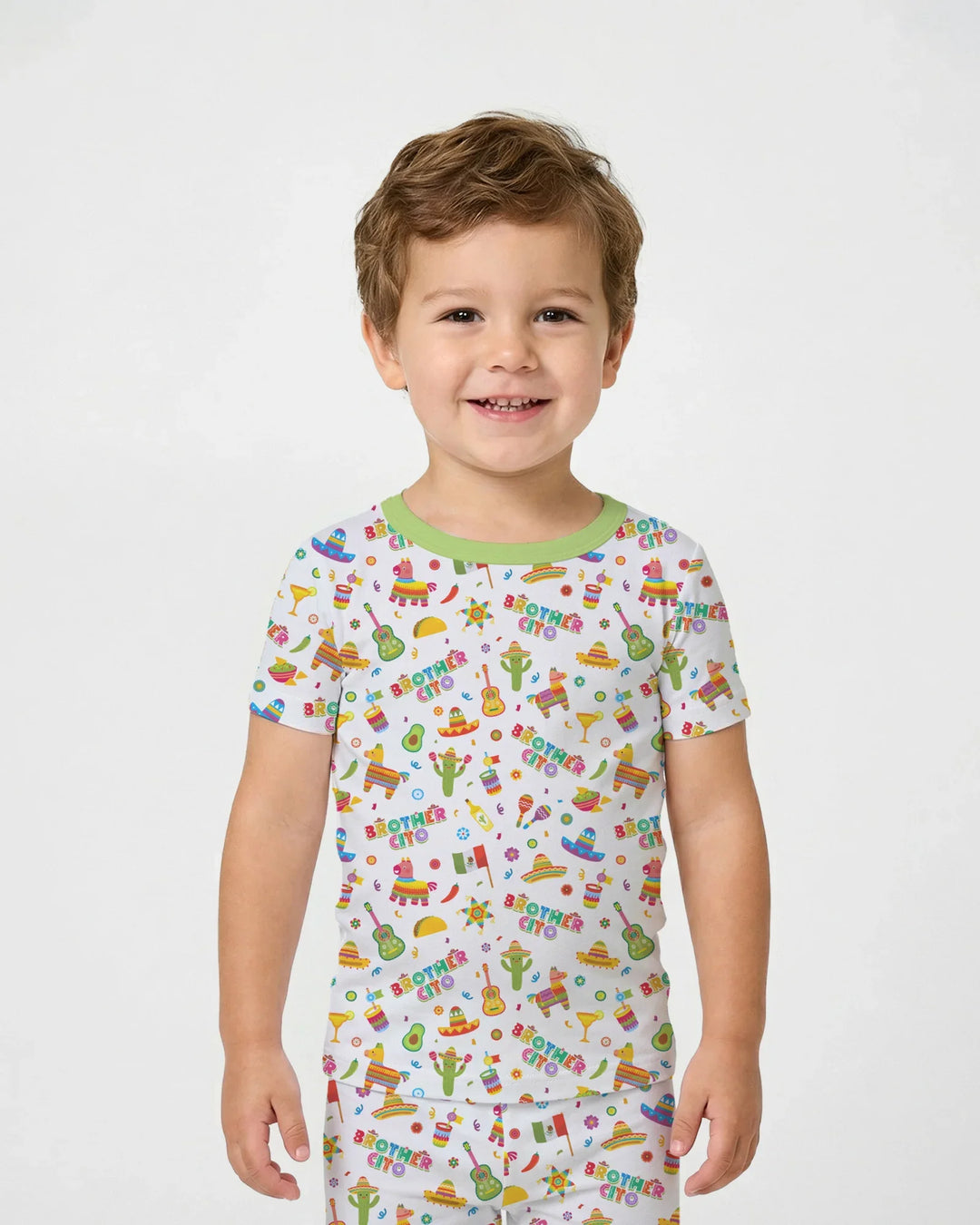 Zweiteiliges, kurzärmliges Pyjama-Set mit Marienkäfern
