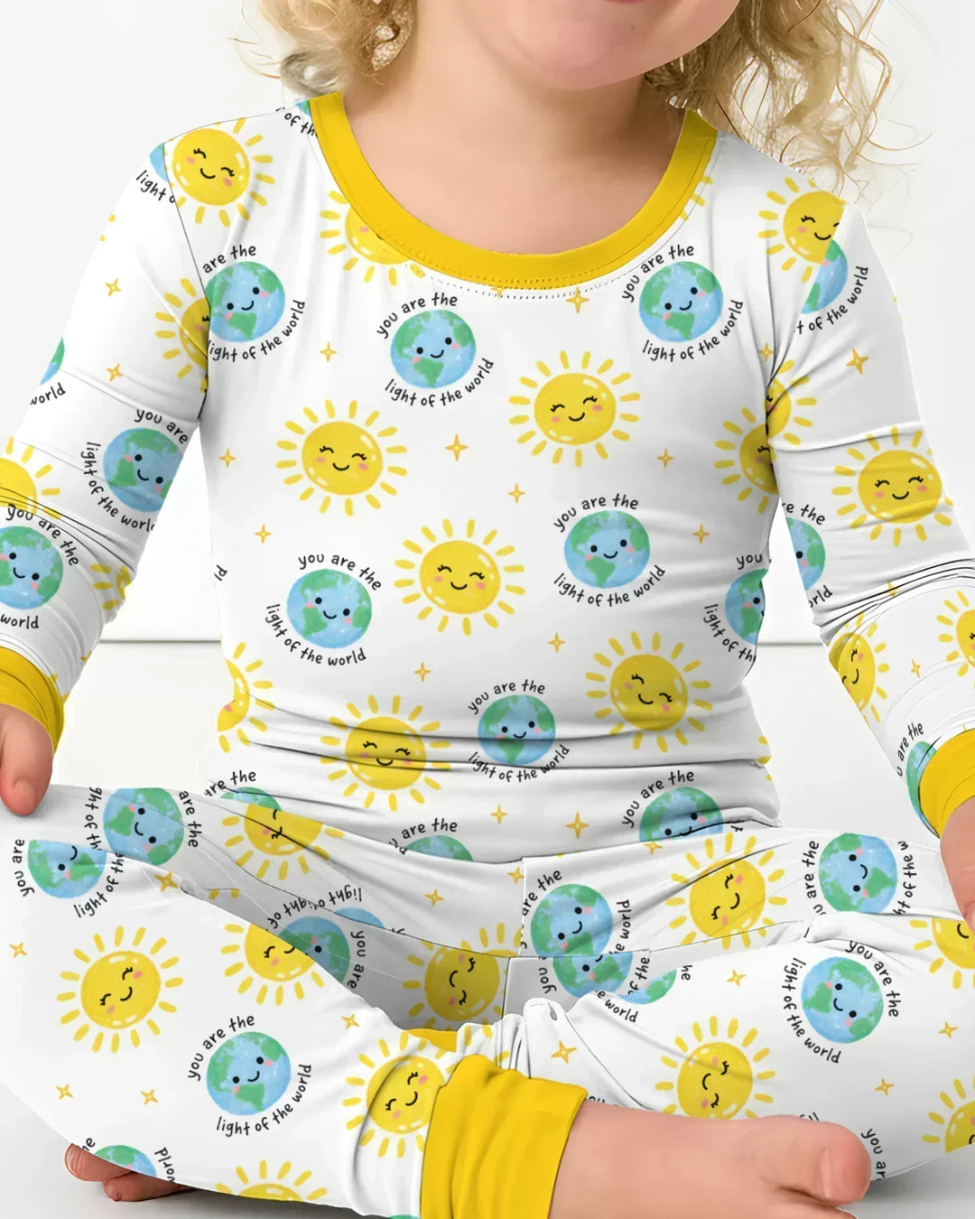 Matthew 5:14 Light of the World Bamboo Two Piece Long Sleeve Pajama Set