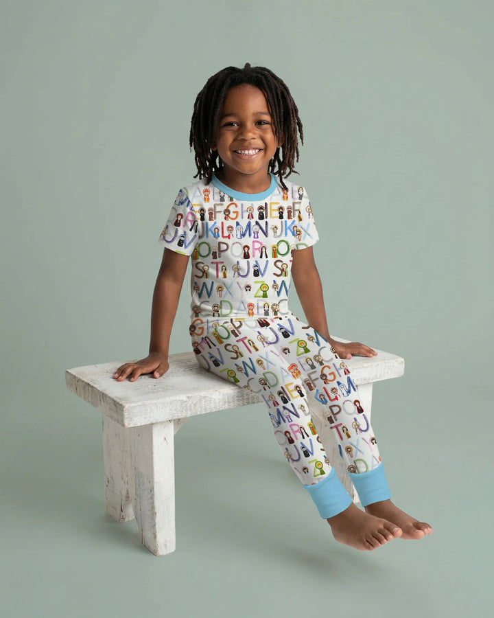 Saint ABCs Bamboo Two Piece Short Sleeve Pajama Set