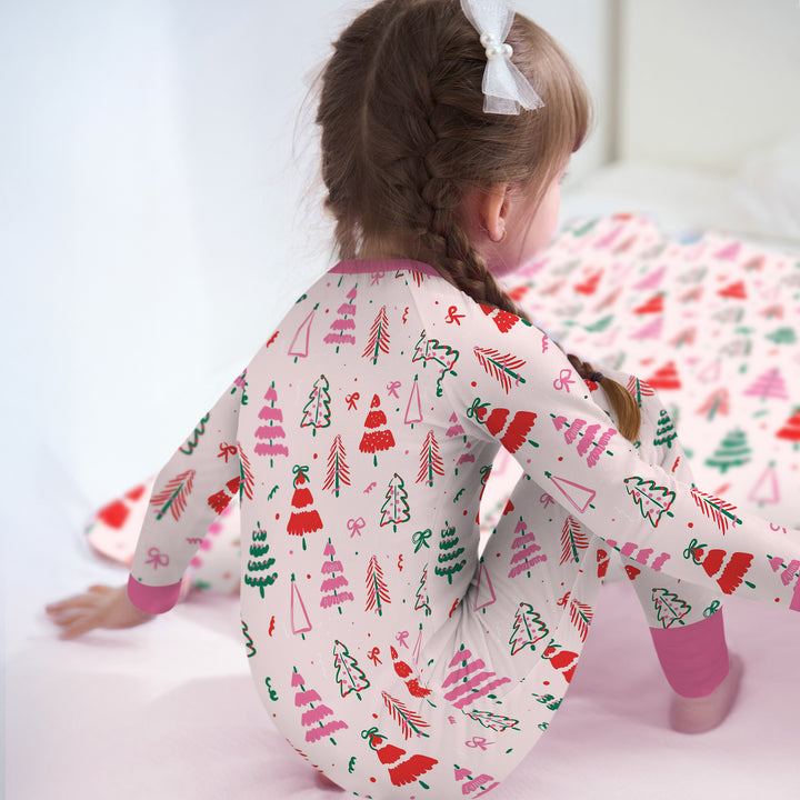 Pink Christmas Tree Farm Convertible Zippy